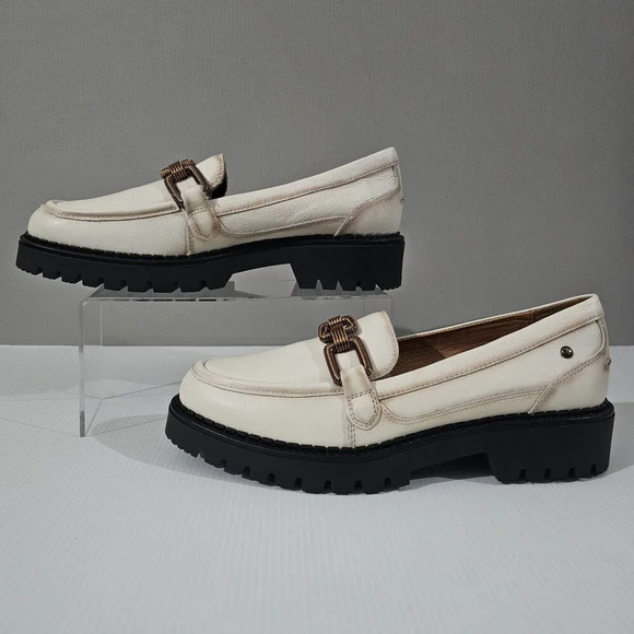 Pikolinos Aviles Chunky Platform Chain Loafer Nata Cream Leather EU Size 41 - Picture 2 of 13